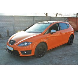 Накладка сплиттер на передний бампер вариант 2 на Seat Leon II 1P1 Cupra / FR